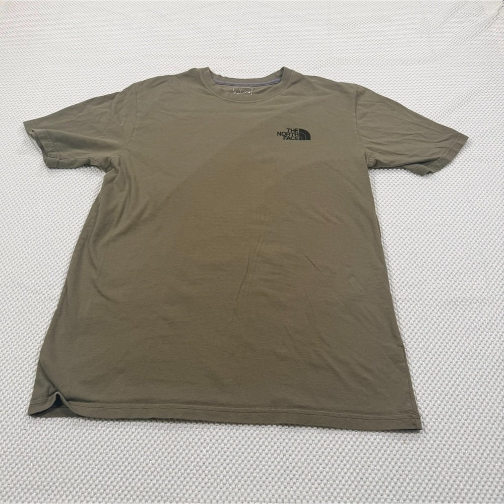 The North Face T-Shirt Mens M Brown Box Logo Never Stop Exploring Graphic Tee